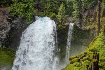Sahalie Falls near the headwaters of the McKenzie River, Willamette National Forest, Oregon