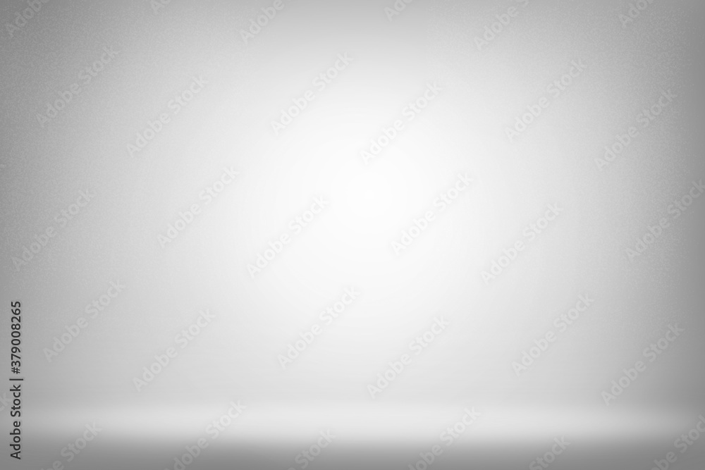 Aufkleber 3d illustration of room with spot lights in studio environment. abstract and bright free space studi