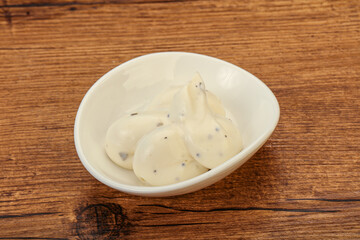 Caesar cream sauce with parmesan and herbs