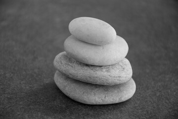 zen stones on the beach