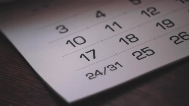 Calendar Pages Flipping. Footage Showing Year Passing By So Fast, And New Days Are Coming Quickly