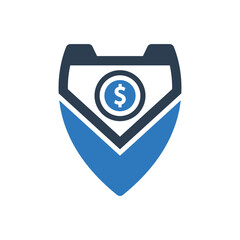 Finance insurance icon - money security icon 