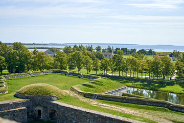 Castle fortification wall from the inside 