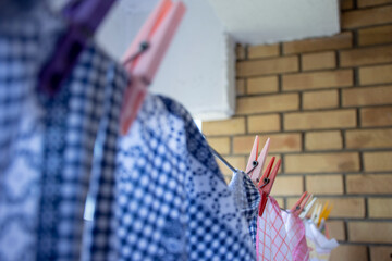 clothes drying on the rope