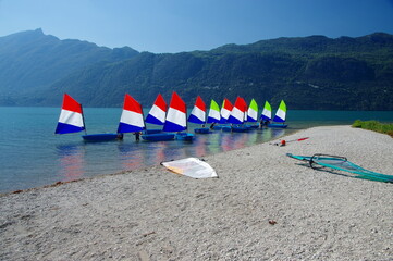 Optimist  sur le lac du bourget