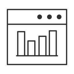 data analysis, website diagram finance optimization line icon