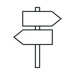 guide arrows travel tourism location linear icon style