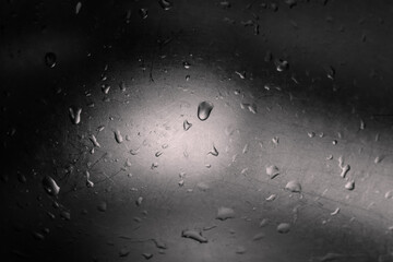 Капли воды на металле!Water drops on metal!