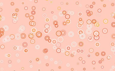Light Red vector background with bubbles.