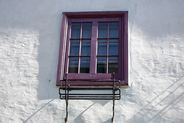 Architecture de fenêtre dans le vieux Québec, Bâtiment de la Nouvelle-France. Canada