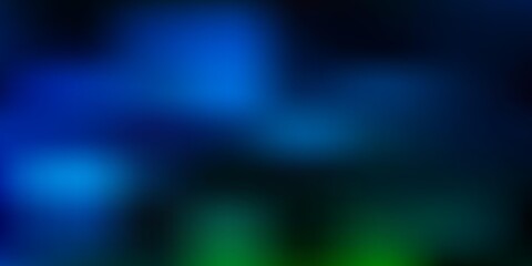 Dark blue, green vector blur drawing.