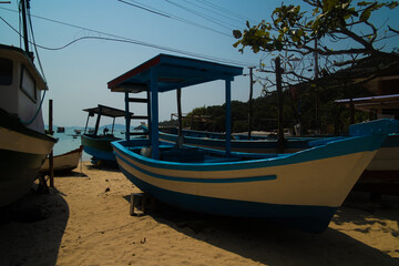 fishing boats on the beach