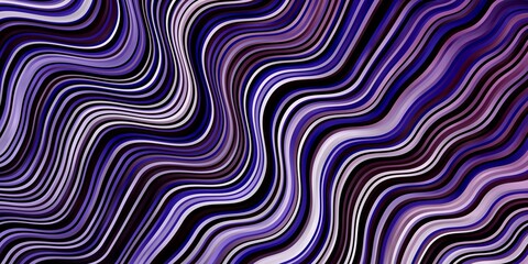 Light Purple vector pattern with wry lines. Bright sample with colorful bent lines, shapes. Pattern for ads, commercials.