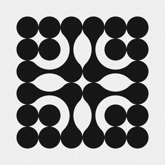 Abstract Cross Pattern Dots Logo generative computational art illustration