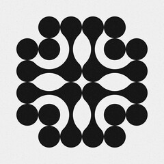 Abstract Cross Pattern Dots Logo generative computational art illustration