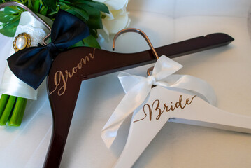 Groom and bride hanger