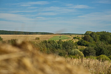 Hayfields in the Republic of Mordovia, Russia.