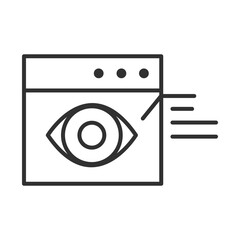 data analysis, financial business web site observation report line icon