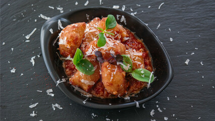 Delicious fried amuse bouche appetizer - Gourmet food to share