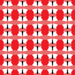 Obraz premium Vector seamless pattern texture background with geometric shapes, colored in red, black, white colors.