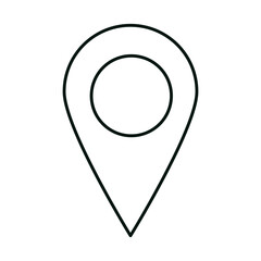 gps navigation location pointer linear icon style