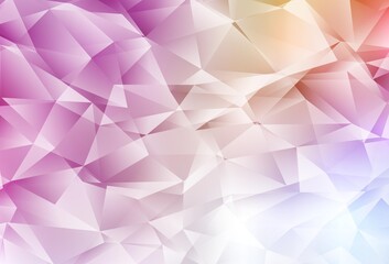 Fototapeta premium Light Pink, Yellow vector shining triangular background.