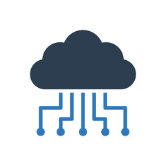 Cloud internet network icon - data shearing icon