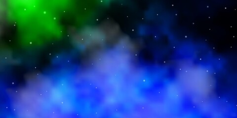 Dark Blue, Green vector pattern with abstract stars. Blur decorative design in simple style with stars. Design for your business promotion.