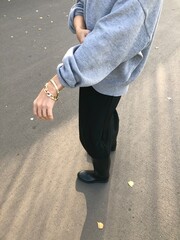 person walking on the street