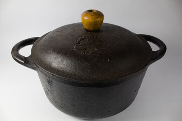 Antique iron pan for homemade food