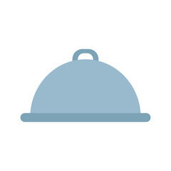 restaurant platter icon, flat style