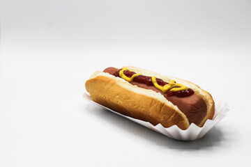 Hot Dog with Ketchup and Mustard