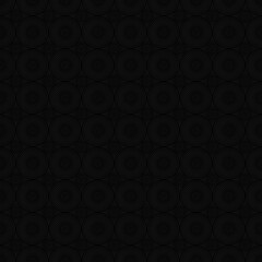 Seamless circles pattern background with dark black color tone. Illustration.