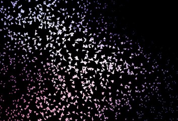 Dark Purple, Pink vector background with triangles.