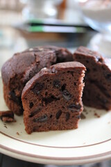 chocolate cake on a plate