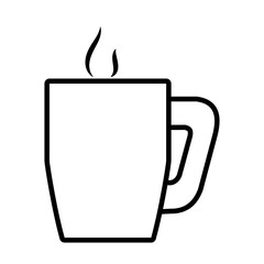 coffee mug icon, line style