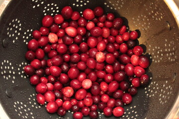 cranberries in a bowl