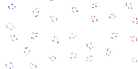 Light Blue, Yellow vector backdrop with woman's power symbols.