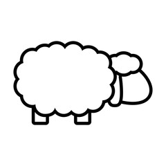 sheep icon image, line style
