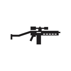 Rifle gun icon logo design vector