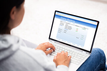Mobile Banking Online On Laptop