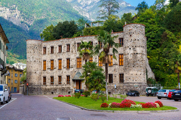 Chiavenna, Sondrio, Lombardy, Italy September 16, 2019. The Castle of Chiavenna.