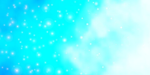 Light BLUE vector background with colorful stars. Colorful illustration with abstract gradient stars. Pattern for websites, landing pages.