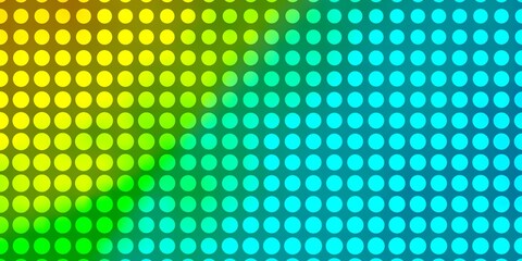 Light Blue, Yellow vector layout with circles. Illustration with set of shining colorful abstract spheres. Pattern for wallpapers, curtains.