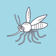 Mosquito cartoon icon