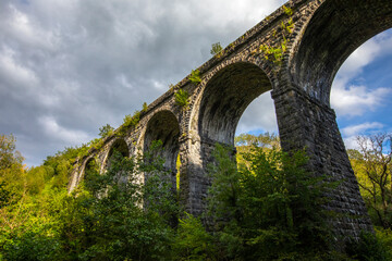 Fototapeta na wymiar Pontsarn Viaduct in Wales, UK