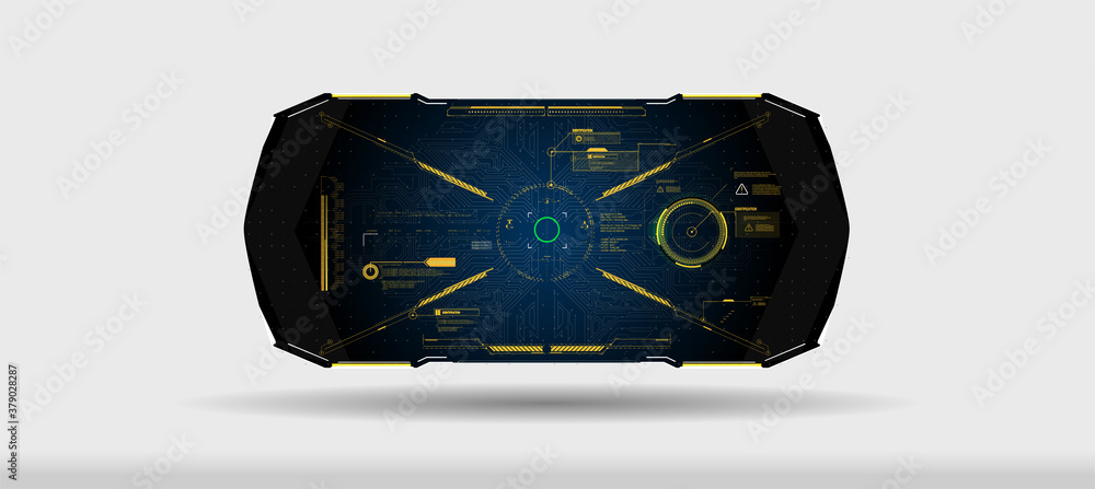 Poster information box bars and modern digital info frame layout templates. good for game ui/ux. vector ill