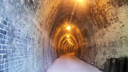 The Fernleigh Tunnel on the Fernleigh Track a Walking and Bike Track Newcastle New South Wales...