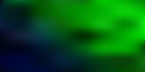 Dark green vector blurred backdrop.