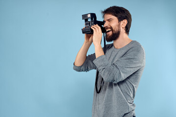 Fototapeta premium photographer professional camera technology studio profession lifestyle hobby equipment